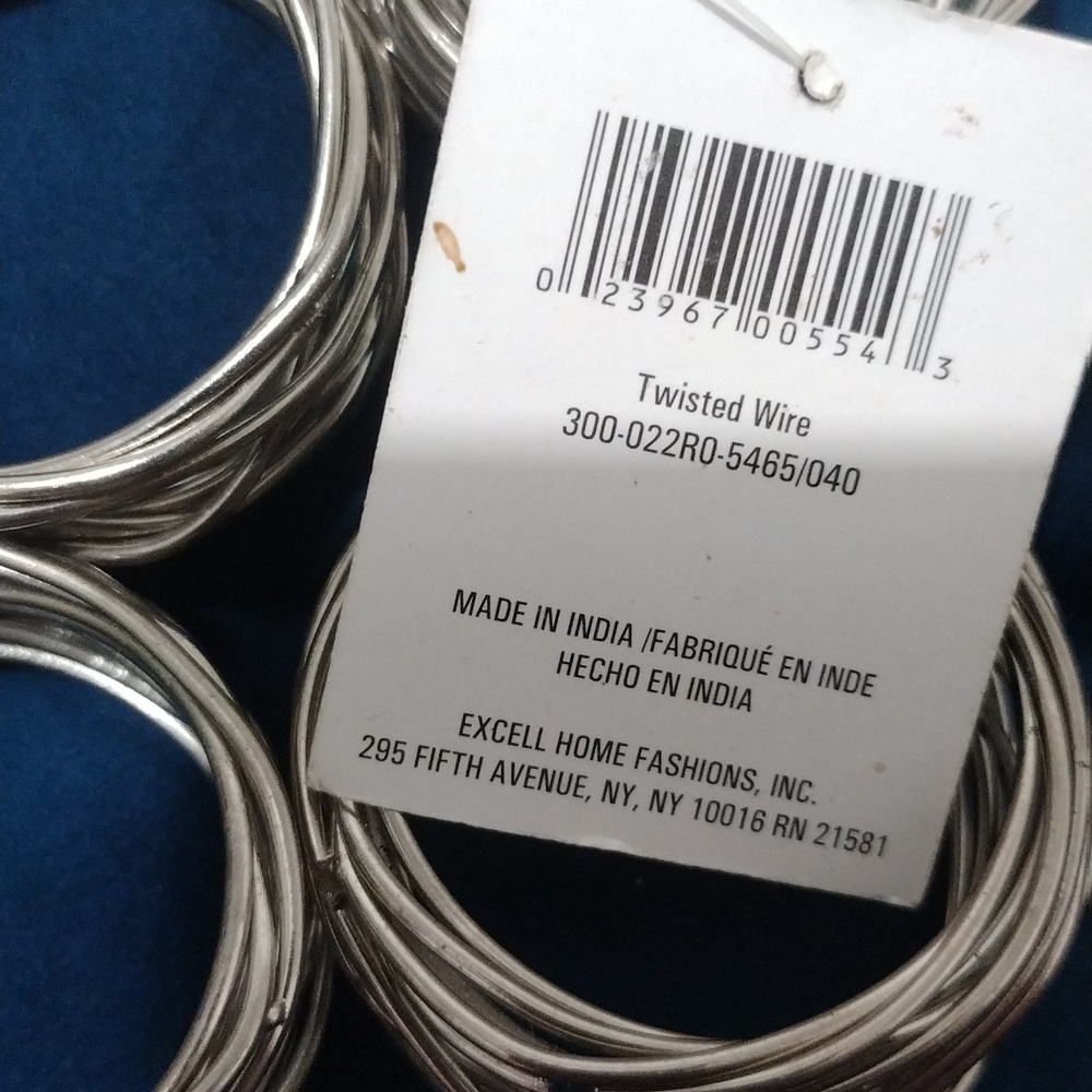 Silver Napkin Rings Set - Picture 2 of 4